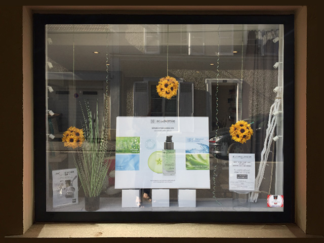 Vitrine Institut Académie Scientifique de Beauté